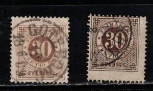SWEDEN Scott # 35, 35a Used