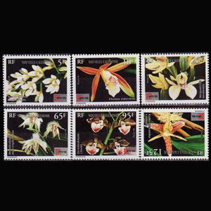 NEW CALEDONIA 1996 - Scott# 741-6 Orchids Set of 6 NH