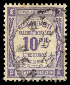 FRANCE Sc J47 VF/USED - 1908 10c - Postage Due