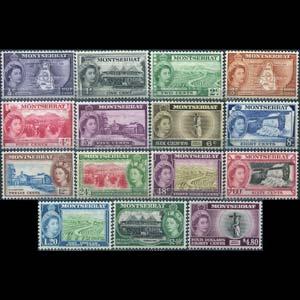 MONTSERRAT 1953 - Scott# 128-42 Scenes Set of 15 NH