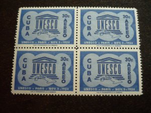 Stamps - Cuba - Scott#C193-C194 - Mint Hinged Set of 2 Stamps in Blocks of 4