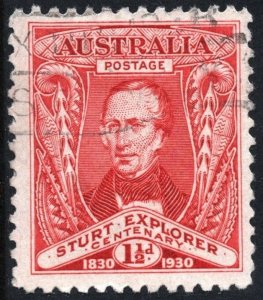 Australia SC#104 1½d Centenary of Sturt's Exploration (1930) Used