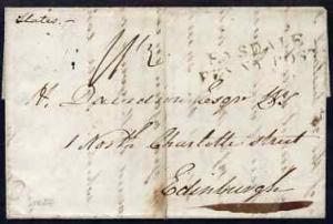 Great Britain 1827 prestamp entire from Easdale Island to...