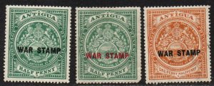 Antigua Sc #MR1-MR3 Mint Hinged