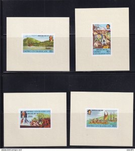 Central Africa 1978 4 mini deluxe souvenir sheet  Imperf MNH 15231