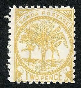 Samoa SG59c 2d Pale ochre Perf 11 Fresh M/M