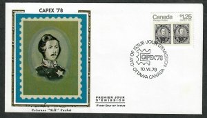 Canada 756 Prince Albert Capex Unaddressed Colorano Silk FDC