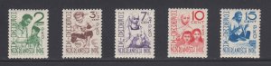 Netherlands Indies   B52-56     mnh    cat  $ 18.25