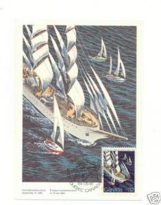 1984 Canada Sailing Sail Boat Ship Maxi Card COver