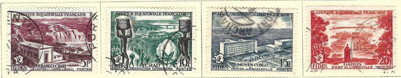 French Equatorial Africa 189-92 used BIN $1.65