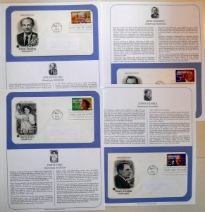 2008 American Scientists 4 designs Sc 4224 to 4227 set of 4 FDCs, PCS info pages