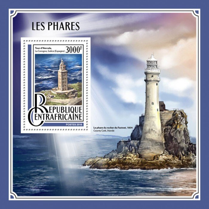 C A R - 2016 - Lighthouses - Perf Souv Sheet - Mint Never Hinged