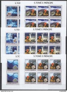 2003 S. Tome & Principe New Geology Minerals & Volcanoes !!! 6Set ** Kv075