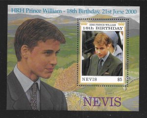 Nevis 1221 Prince William 18th Birthday s.s. MNH