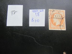 FRANCE USED 1853-60 SC 18 GREAT MARGINS $18  XF (172)