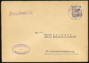 German Occupation French Zone Rhine Palatinate Cover Postage 1949 Europe