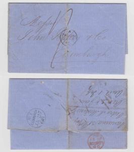 PANAMA 1867 BRITISH PACKET PRESTAMP ELS A PANAMA TO EDINBURGH, SCOTLAND