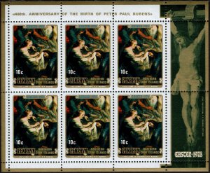 Penrhyn #101-103 and 103a Souvenir Sheet MNH - Painter Peter Paul Rubens (1978)