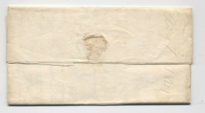 1841 Mount Vernon Ohio blue double circle handstamp stampless letter 5251.210