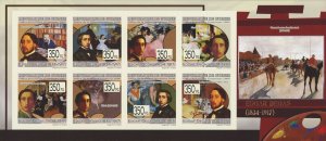 Edgar Degas, Art, Painting, Imperforate Souvenir Sheet Mint NH.