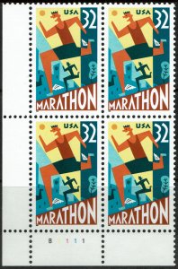 United States #3067 Plate Block MNH - Marathon (1996)