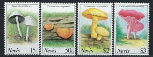 Nevis 552-55 MNH 1987 Mushrooms (fe4124)