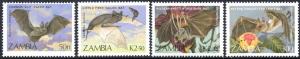 Zambia - 1989 Bats Set MNH** SG 571-574