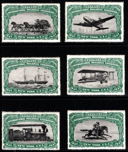1947 US Poster Stamp CIPEX Centenary International Philatelic Exhibition Set/6