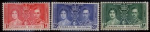 Falkland Islands 1937 SC# 81-3 MNH-OG E90