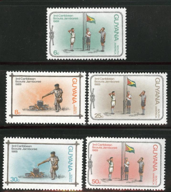 GUYANA Scott 95-99 MNH** 1969 Scouting set