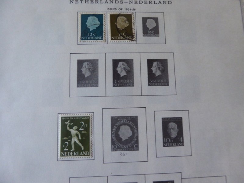 Netherlands and Colonies 1913-1914 Stamp Collection on Album Pages​