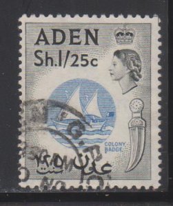 Aden,  1sh 25c Colony Badge (SC# 56) Used