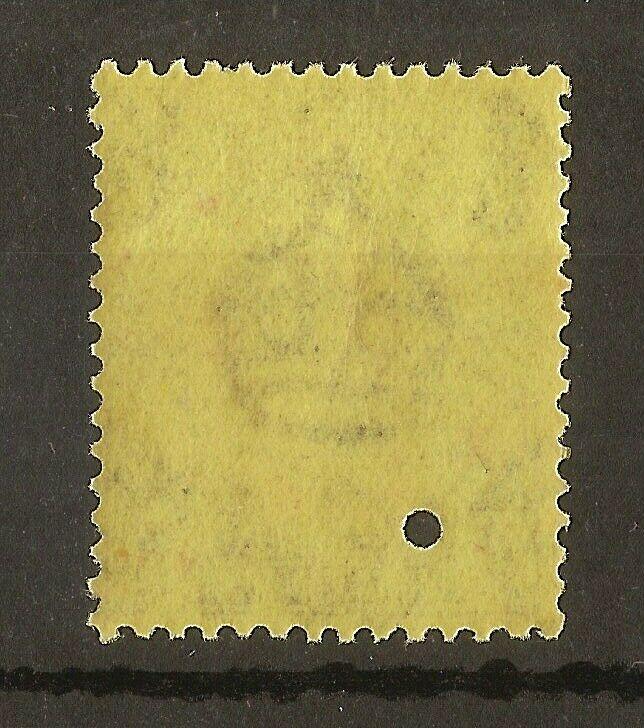 Turks & Caicos 1922 GV 2.5d MNH with Punch Hole