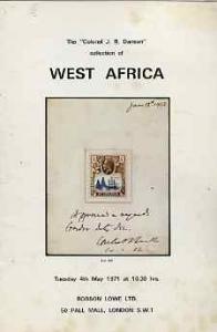 Auction Catalogue - West Africa - Robson Lowe 4 May 1971 ...