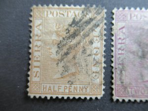 Sierra Leone Victoria  Stamps # 11 & 14 Used CV $16