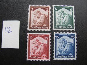 Germany 1935 MNH SIGNED SCHLEGEL SC 448-451 SET VF/XF 120 EUROS (112)