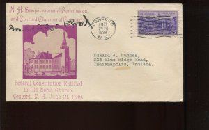 Robert O. Blood NEW HAMPSHIRE GOVERNOR SIGNED COVER LV2956