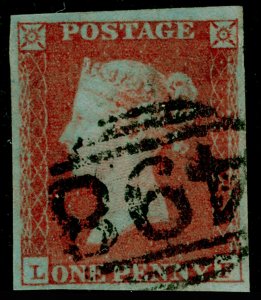 SG8, 1d red-brown PLATE 95, FINE USED. Cat £40. LF 