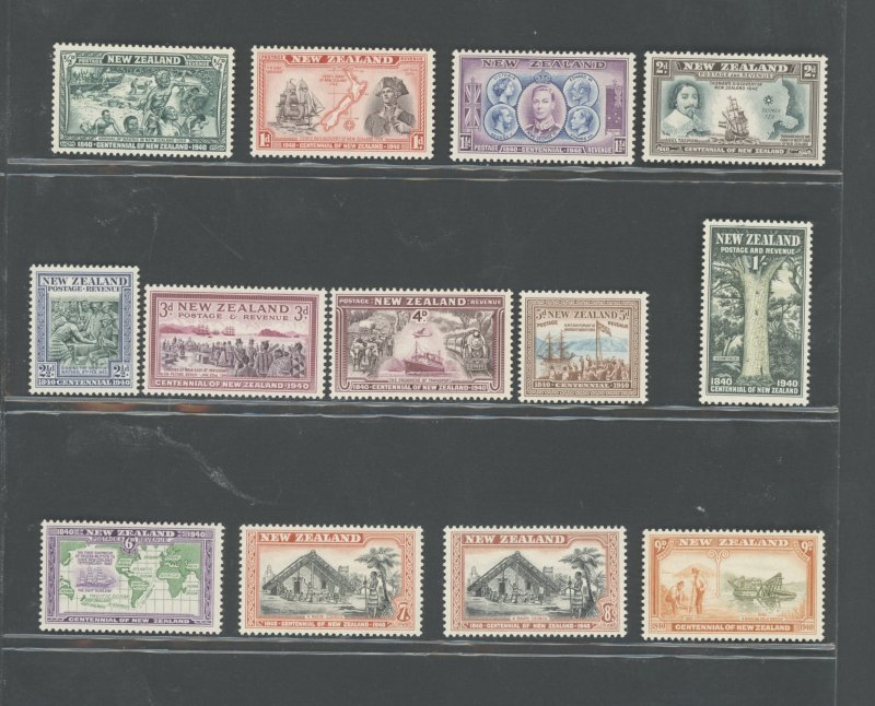 1940 NEW ZEALAND - Stanley Gibbons #613-25 - 13 Values - MNH**