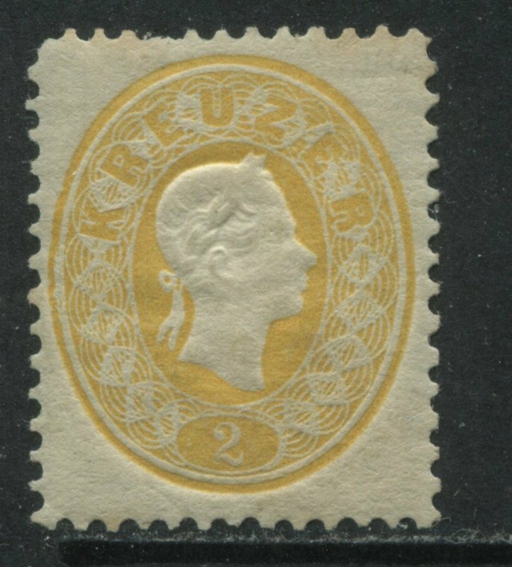 Austria 1860 2 kreuzers yellow mint o.g.