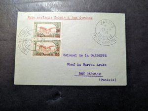 1919 France Colony Tunisia Airmail First Flight Cover FFC Zarzis to Ben Gardane