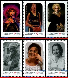 3421~3434 BRAZIL 2019 WOMEN WHO MADE HISTORY, SET COMPLETE, ALL MNH