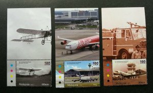 100 Years Of Aviation Malaysia 2011 Airplane Transport Airport (stamp color) MNH