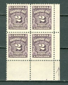 CANADA 1935  DUE  #J16 LR CORNER BLK MNH