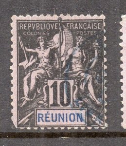 Reunion 1892 TABLET TYPE Early Issue Fine Used 10c. NW-230810