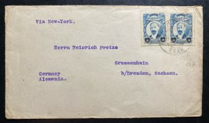 1920 Madero Tamps Mexico Cover To Dresden Germany Via New York