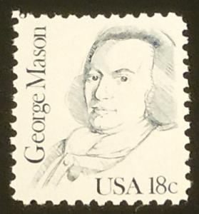 1981 18c George Mason Scott 1858 Mint NH