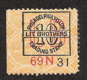 Philadelphia Yellow Trading Stamp - with security printing