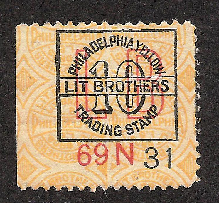 Philadelphia Yellow Trading Stamp - with security printing