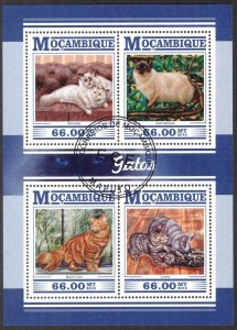 Mozambique 2015 Cats Sheet Used / CTO